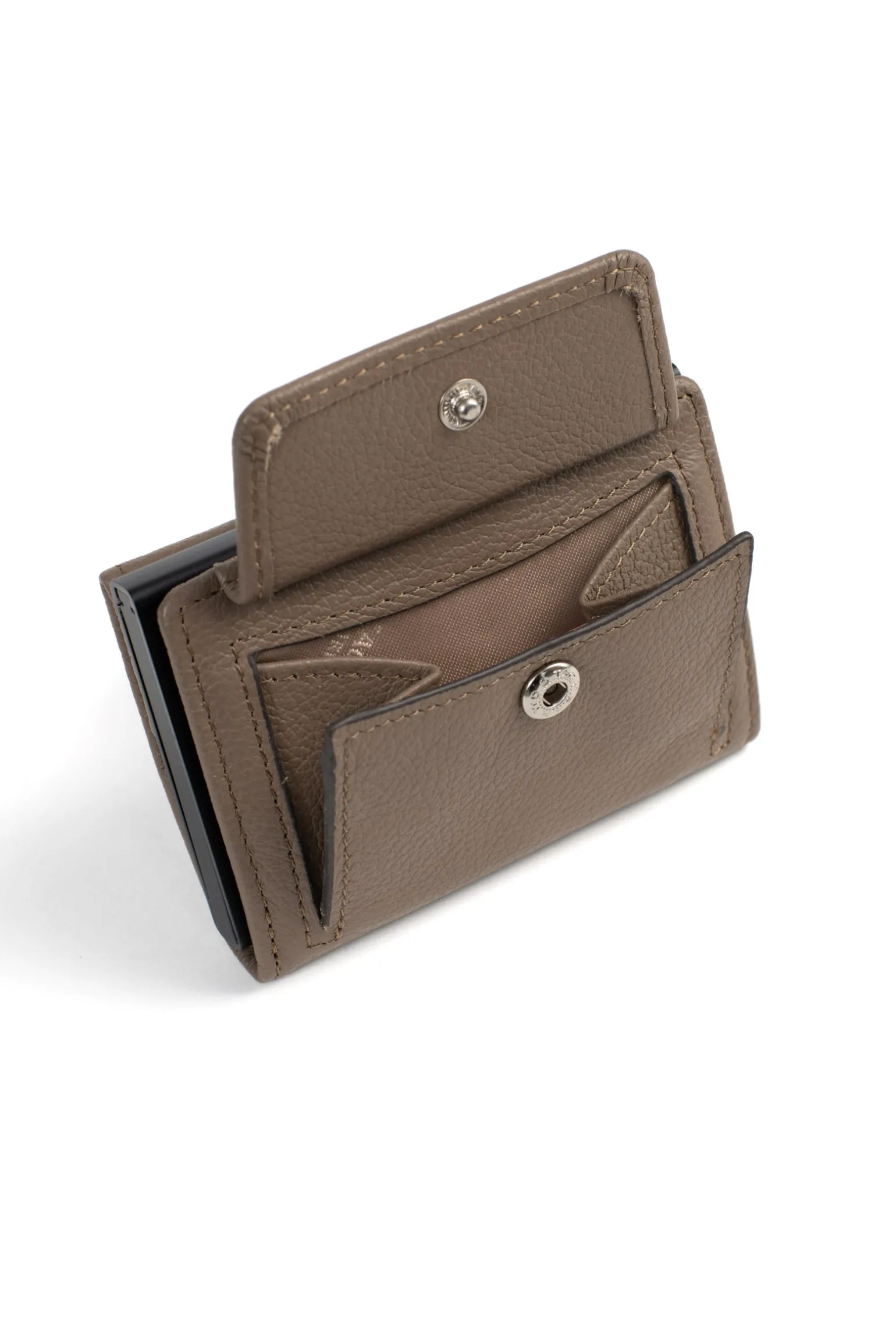 Boîtier porte-cartes - 2 volets - Stop RFID - Cuir