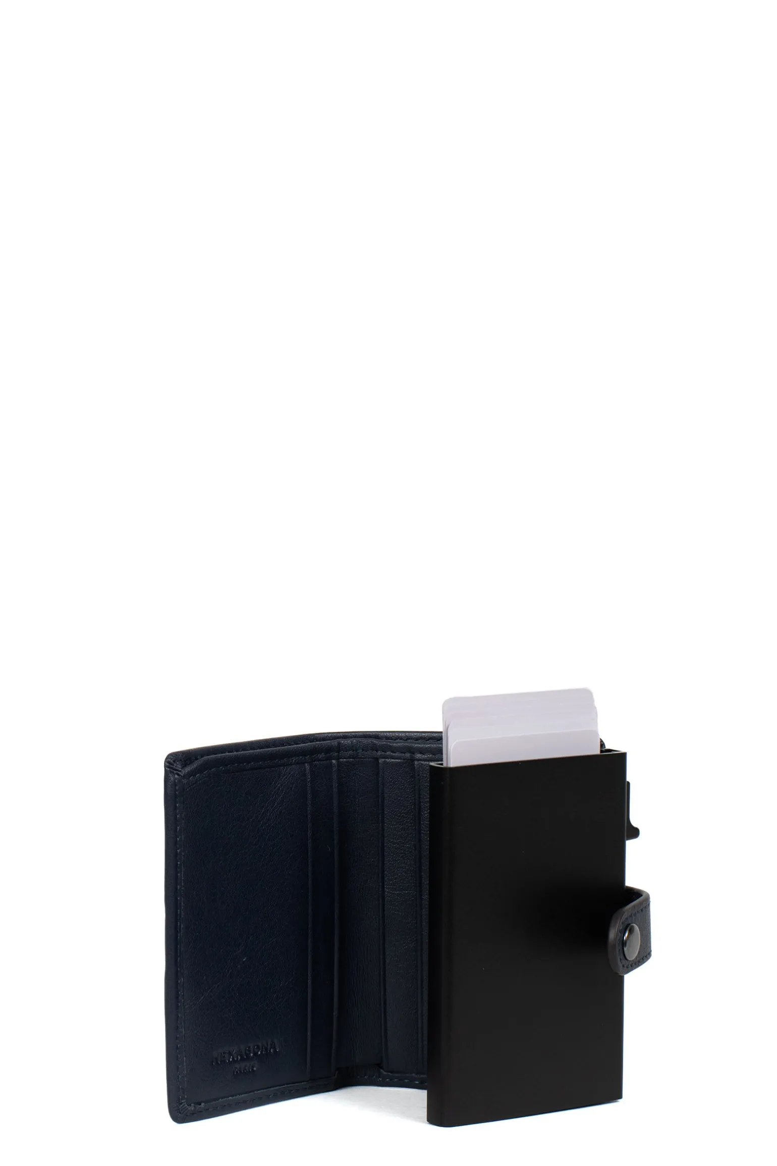 Boîtier porte-cartes - 2 volets - Stop RFID - Cuir