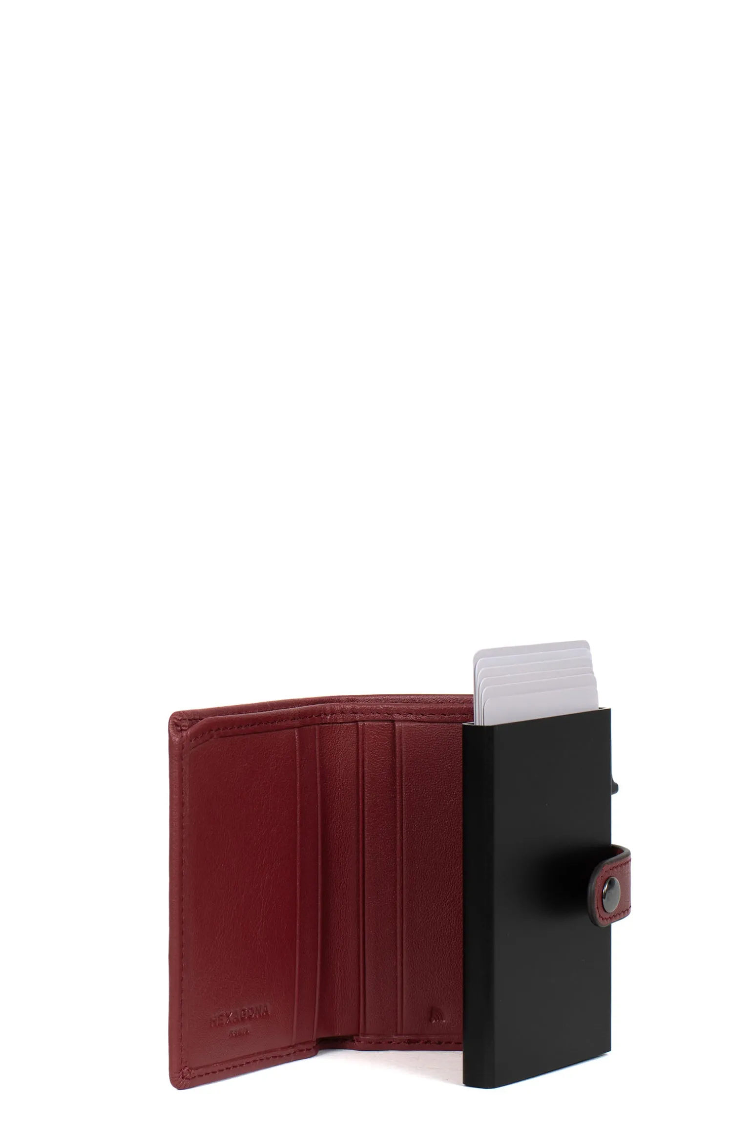 Boîtier porte-cartes - 2 volets - Stop RFID - Cuir