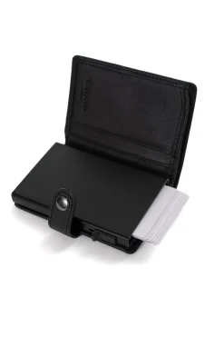 Boîtier porte-cartes - 2 volets - Stop RFID - Cuir