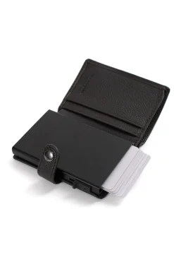 Boîtier porte-cartes - 2 volets - Stop RFID - Cuir