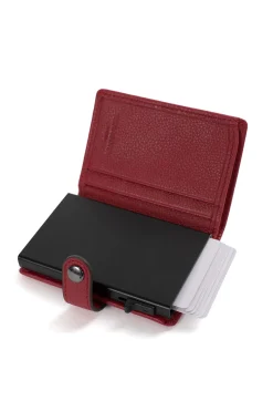 Boîtier porte-cartes - 2 volets - Stop RFID - Cuir