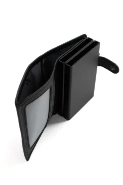 Boîtier porte-cartes - 1 volet - Stop RFID - Cuir