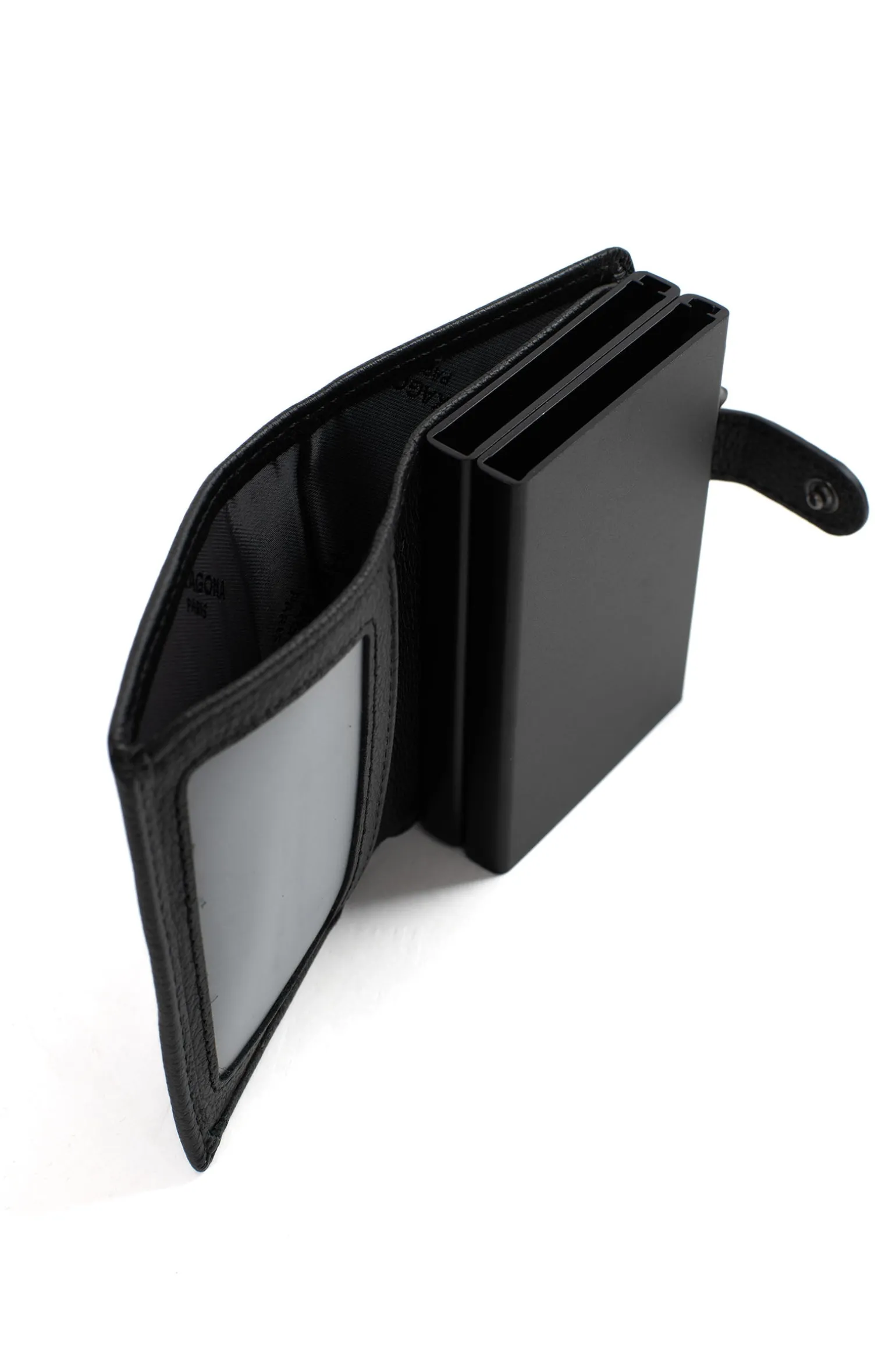 Boîtier porte-cartes - 1 volet - Stop RFID - Cuir