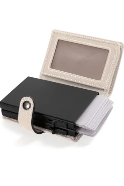 Boîtier porte-cartes - 1 volet - Stop RFID - Cuir