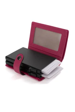 Boîtier porte-cartes - 1 volet - Stop RFID - Cuir