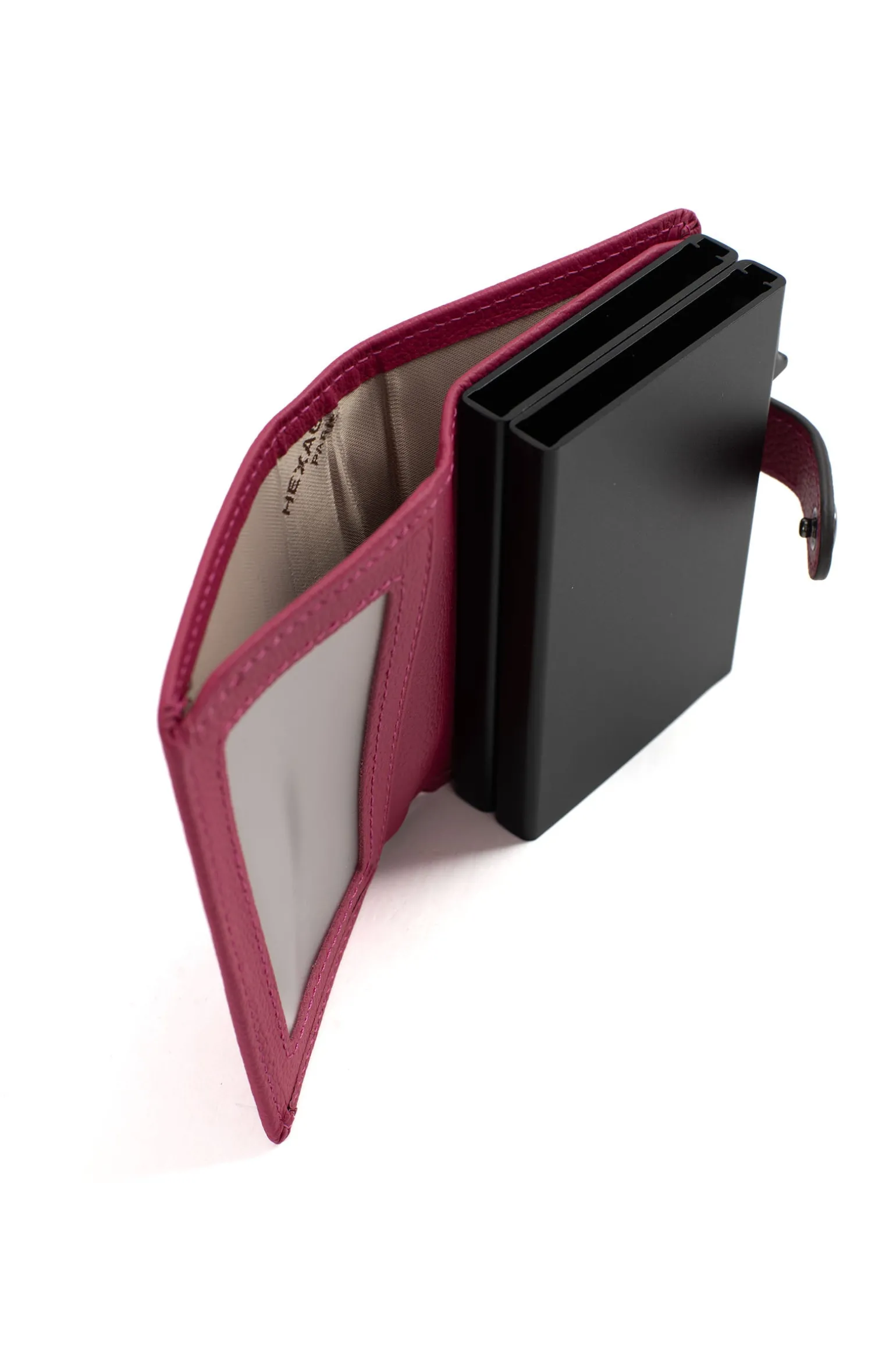 Boîtier porte-cartes - 1 volet - Stop RFID - Cuir