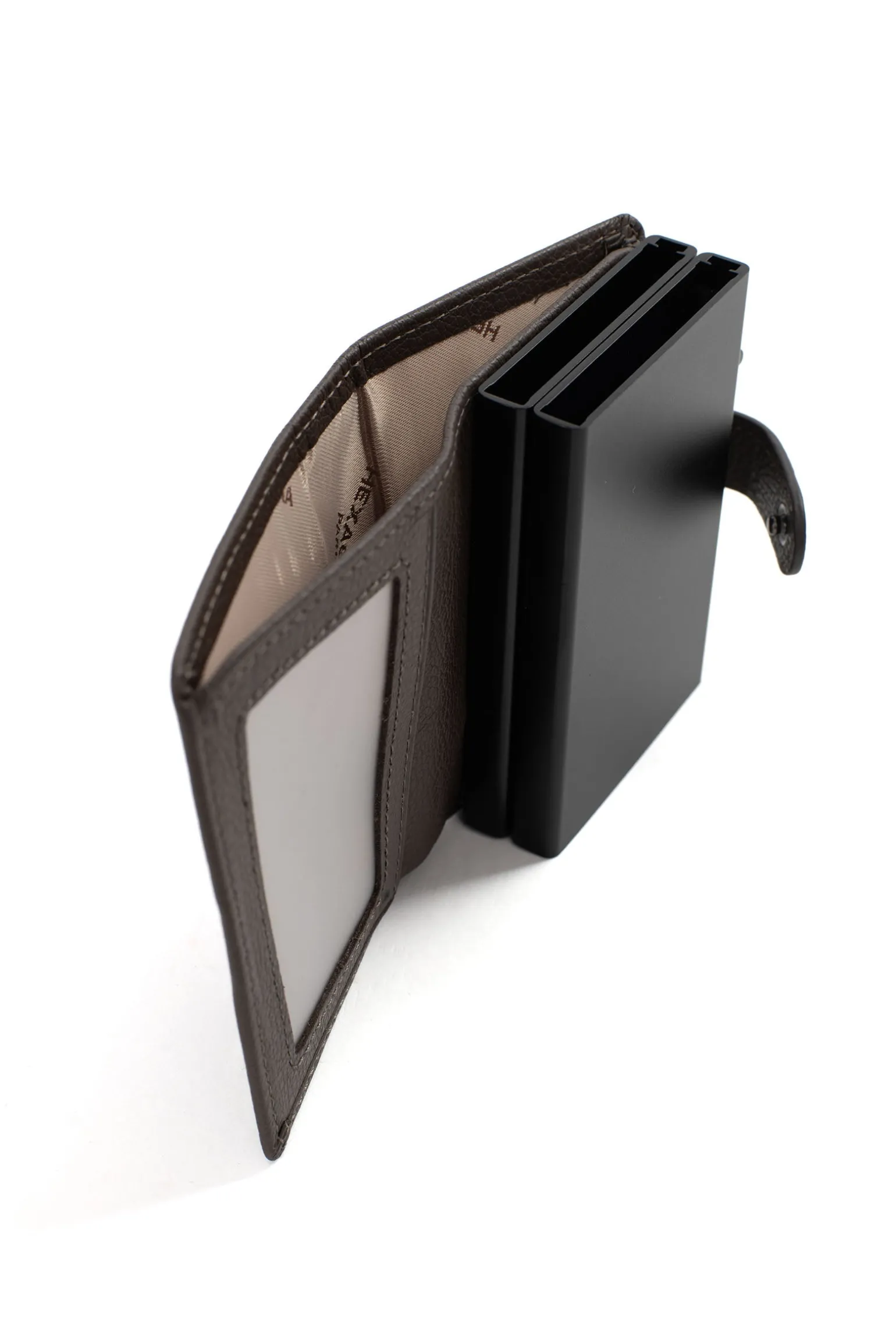 Boîtier porte-cartes - 1 volet - Stop RFID - Cuir