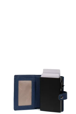 Boîtier porte-cartes - 1 volet - Stop RFID - Cuir