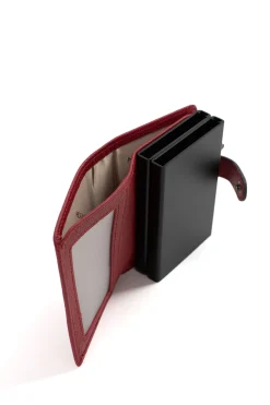 Boîtier porte-cartes - 1 volet - Stop RFID - Cuir