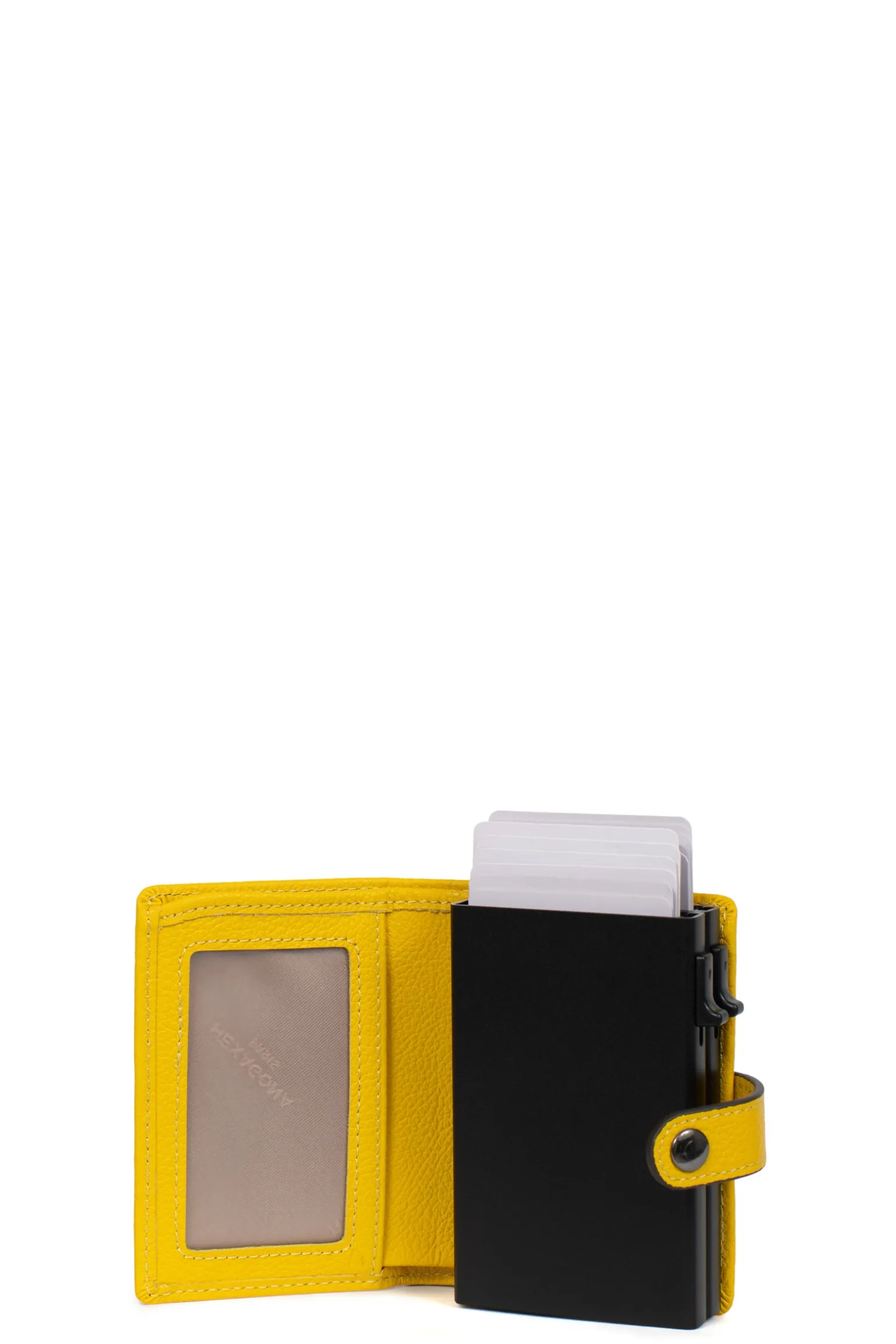 Boîtier porte-cartes - 1 volet - Stop RFID - Cuir