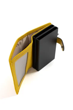 Boîtier porte-cartes - 1 volet - Stop RFID - Cuir