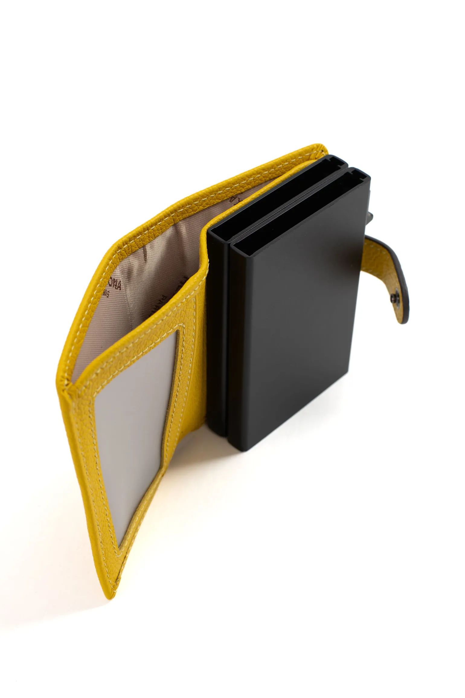 Boîtier porte-cartes - 1 volet - Stop RFID - Cuir