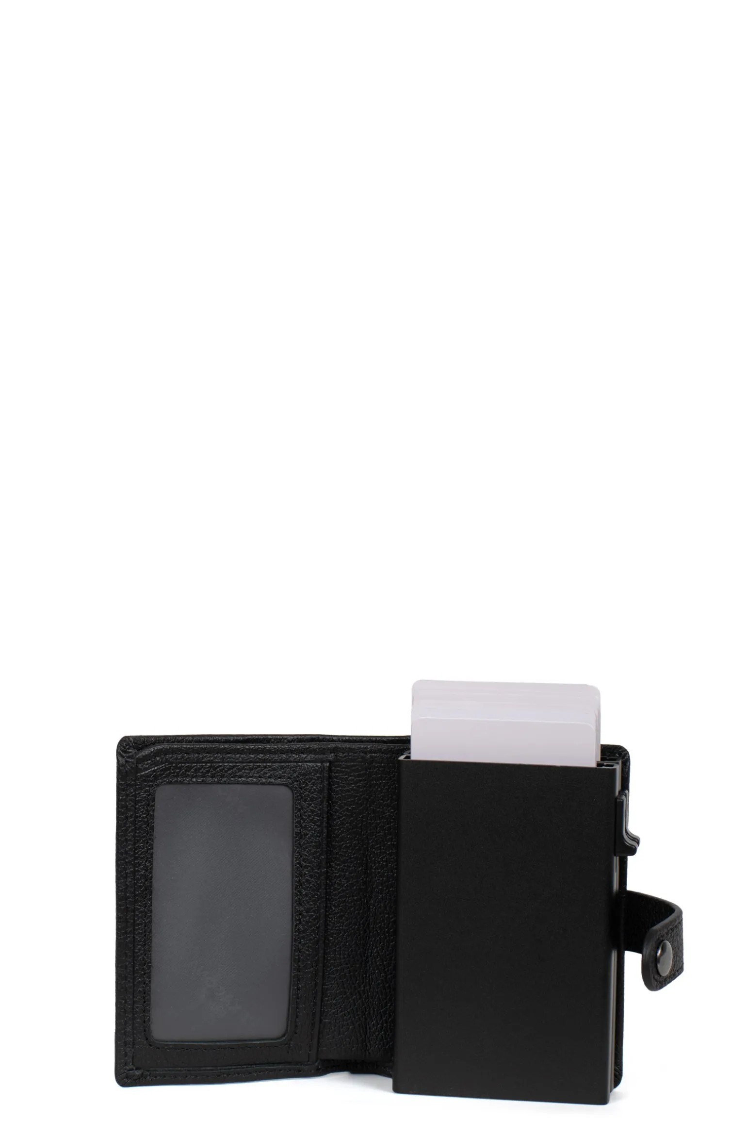 Boîtier porte-cartes - 1 volet - Stop RFID - Cuir