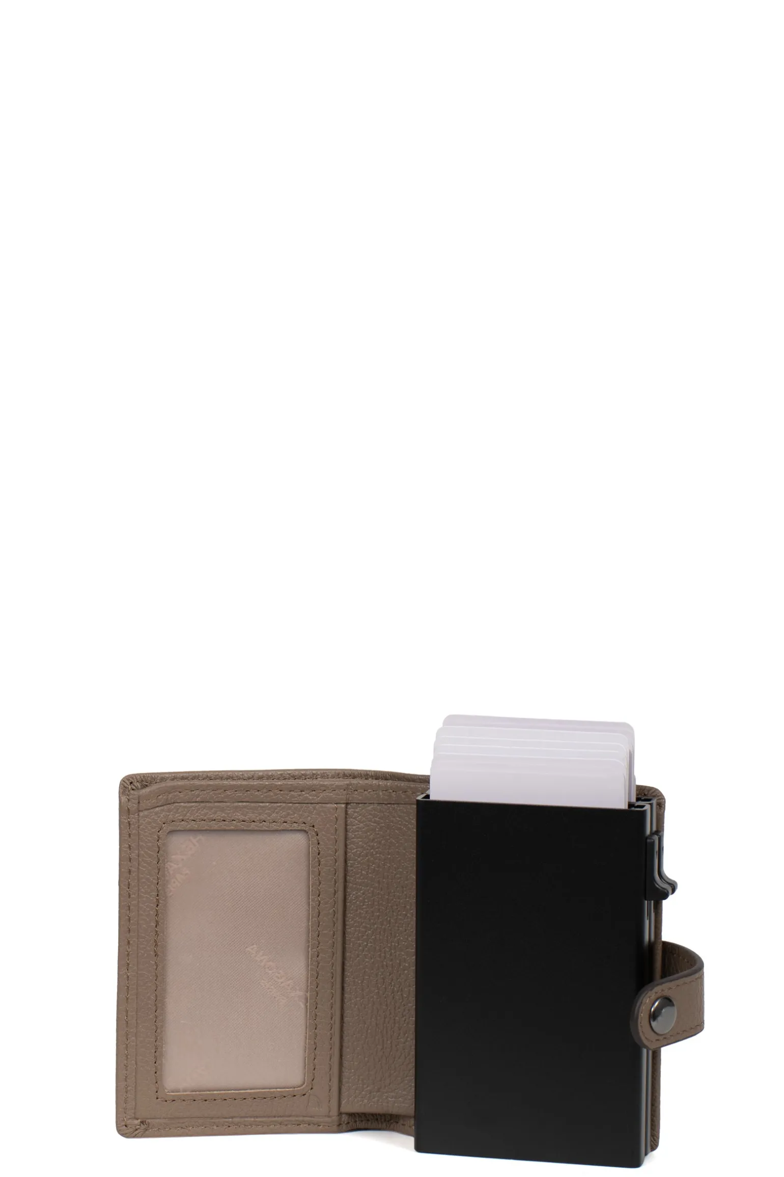 Boîtier porte-cartes - 1 volet - Stop RFID - Cuir