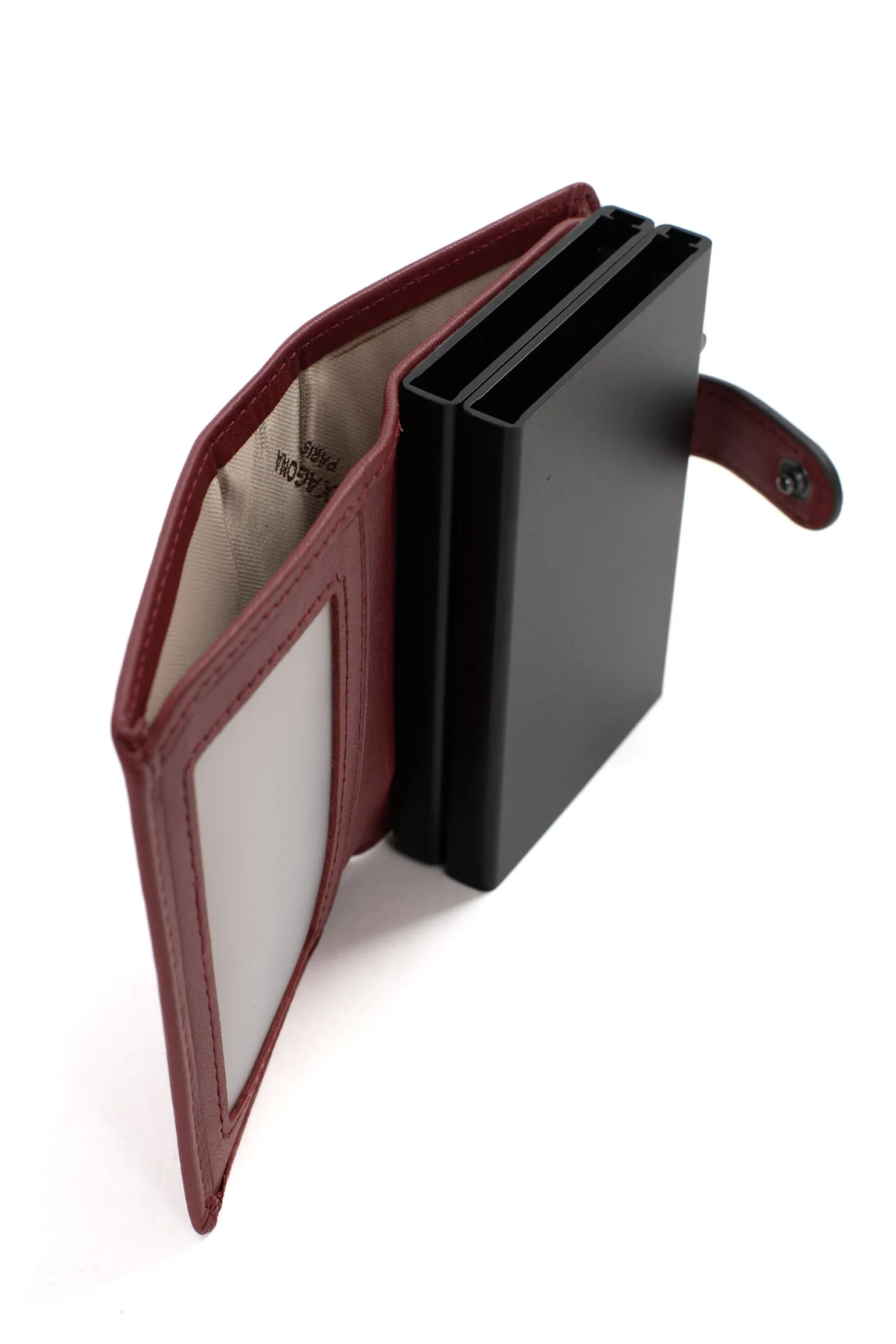 Boîtier porte-cartes - 1 volet - Stop RFID - Cuir