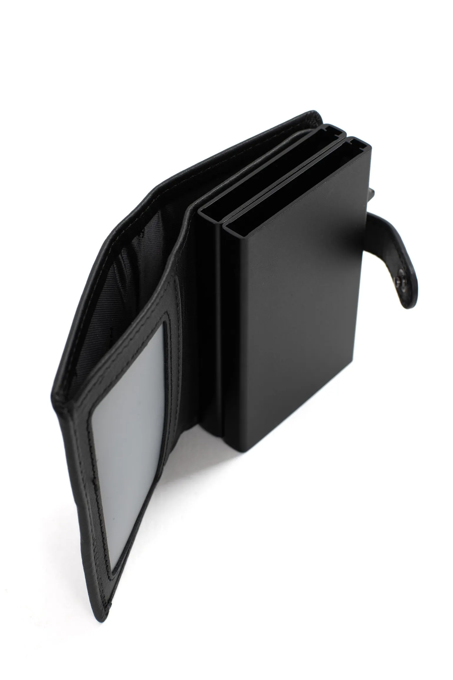 Boîtier porte-cartes - 1 volet - Stop RFID - Cuir