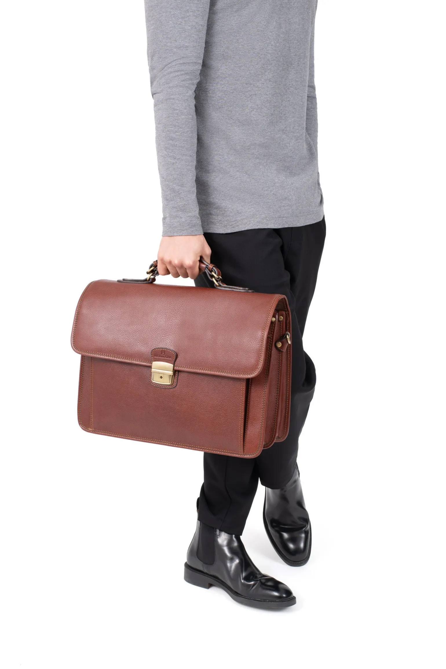 Cartable - A4 - Cuir