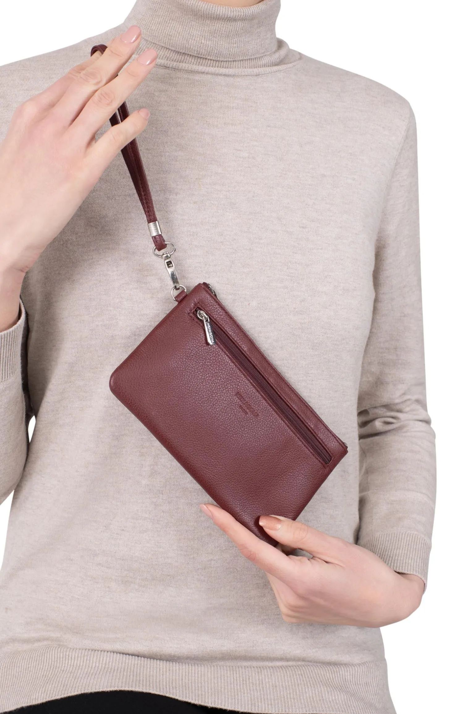 Pochette dragonne - Cuir