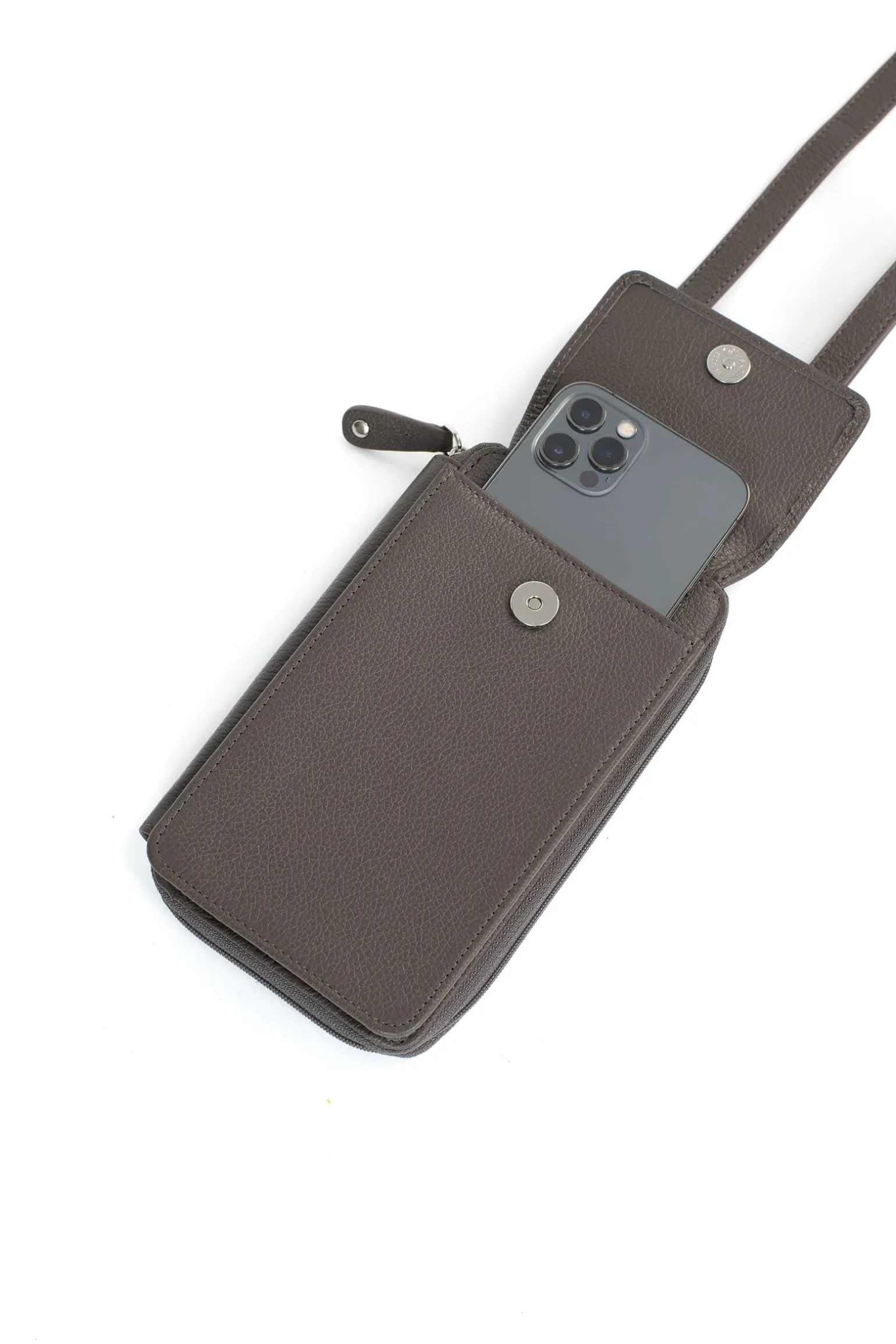 Pochette téléphone avec portefeuille - Cuir