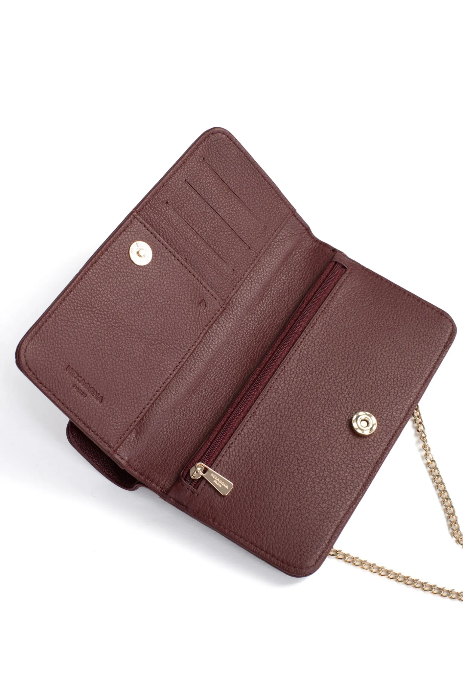 Pochette téléphone avec portefeuille - 1 volet - Stop RFID - Cuir