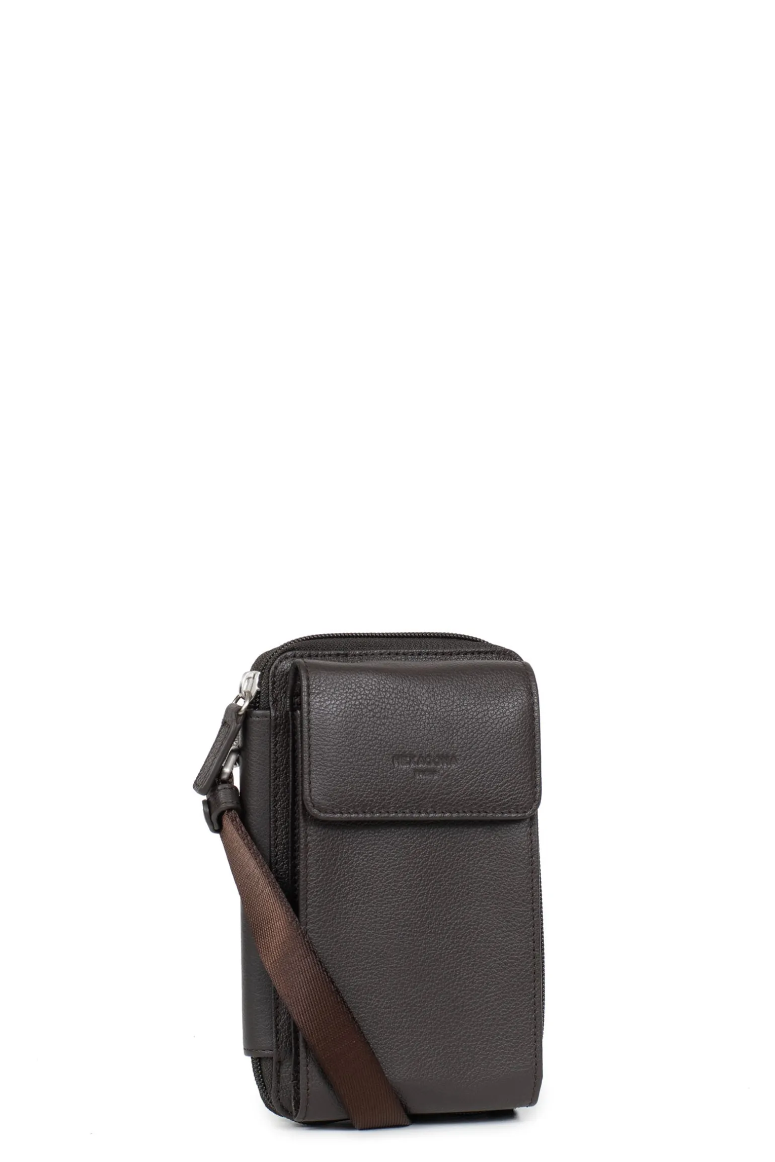Pochette téléphone avec portefeuille - Stop RFID - Cuir