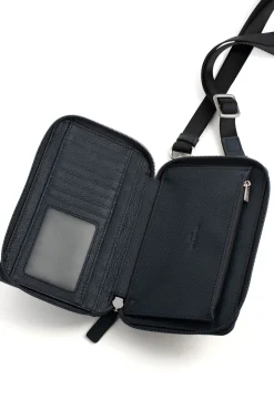 Pochette téléphone avec portefeuille - Stop RFID - Cuir