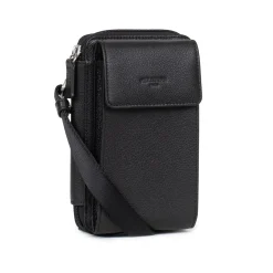 Pochette téléphone avec portefeuille - Stop RFID - Cuir