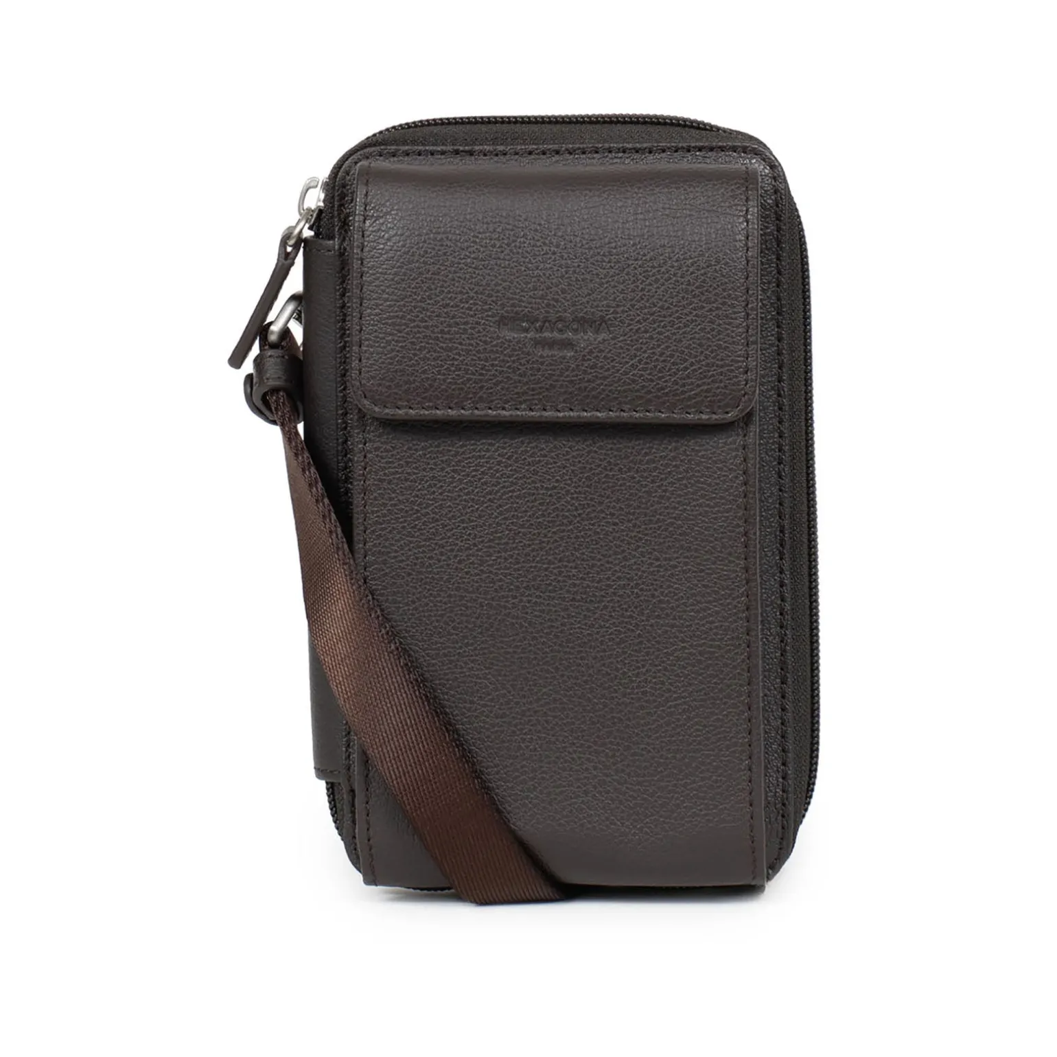 Pochette téléphone avec portefeuille - Stop RFID - Cuir