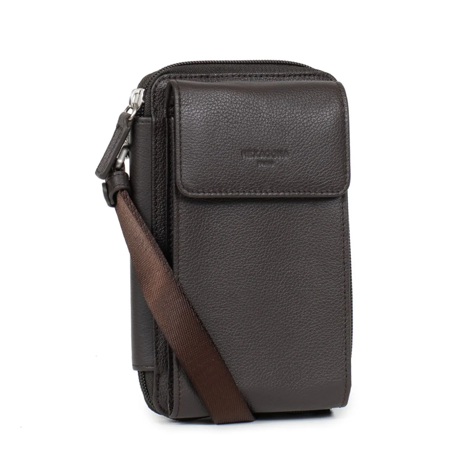 Pochette téléphone avec portefeuille - Stop RFID - Cuir