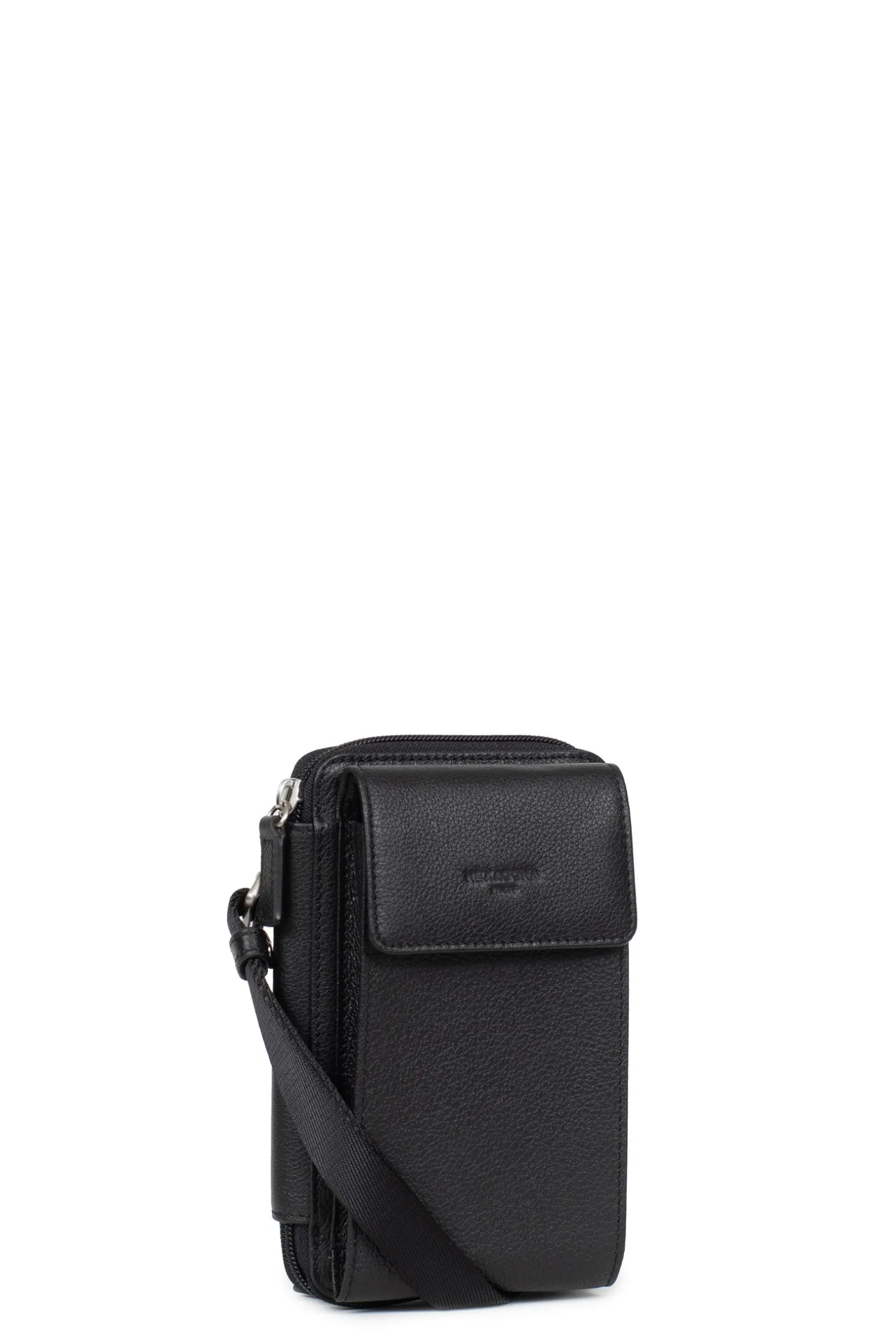 Pochette téléphone avec portefeuille - Stop RFID - Cuir