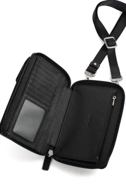 Pochette téléphone avec portefeuille - Stop RFID - Cuir