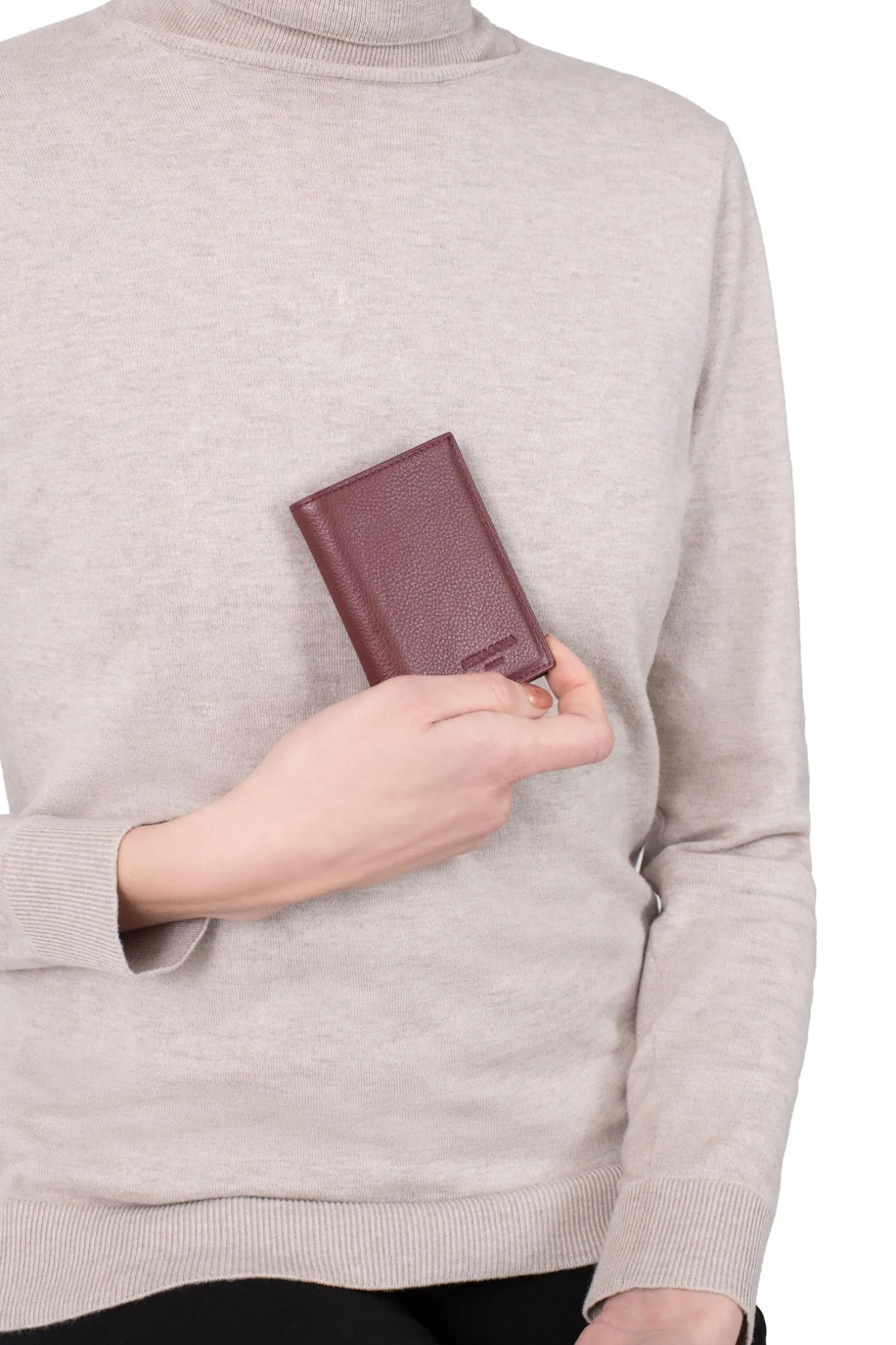 Porte-cartes - 1 volet - Cuir