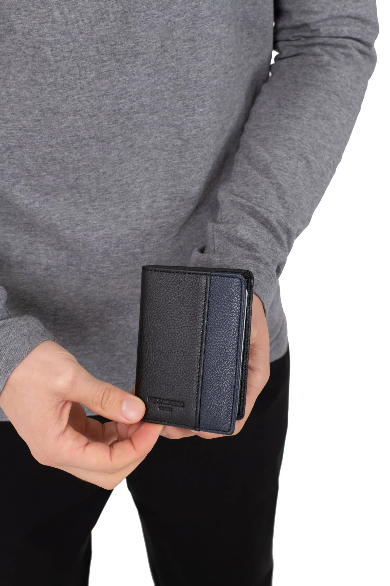Porte-cartes - 1 volet - Stop RFID - Cuir