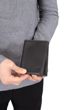 Portefeuille européen - 3 volets - Cuir