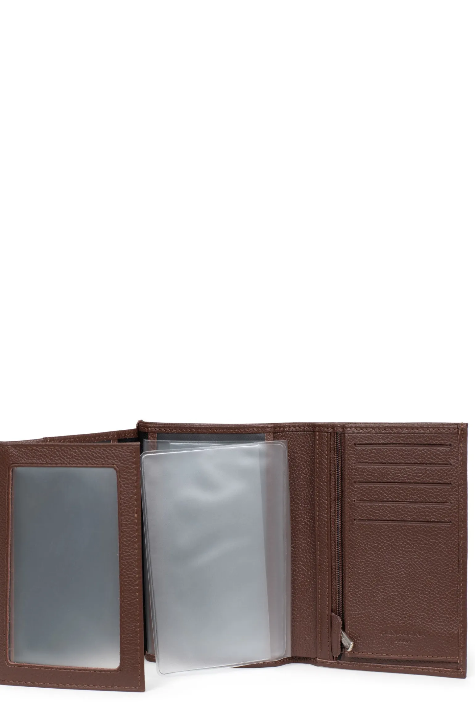Portefeuille européen - 3 volets - Cuir