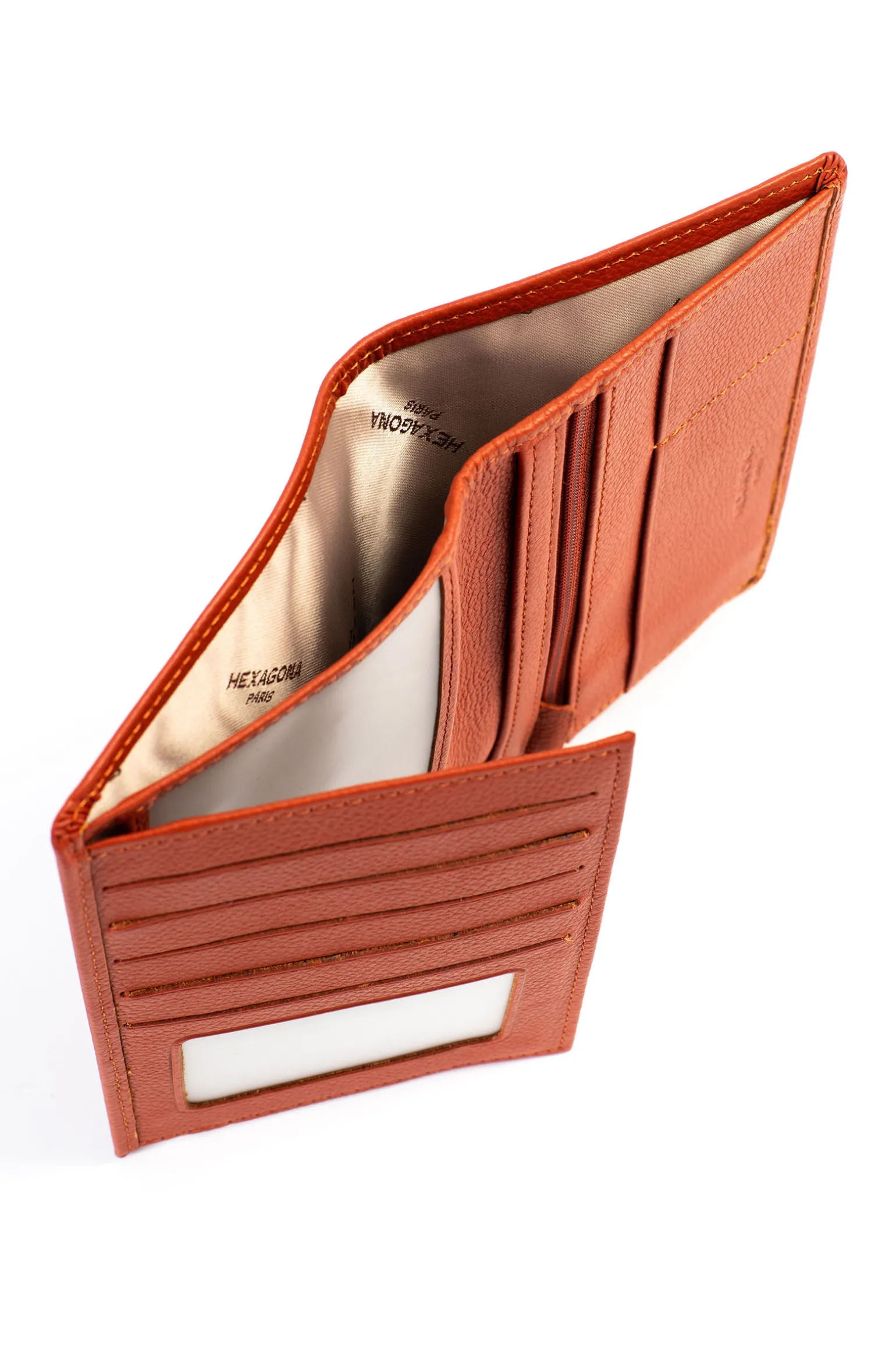 Portefeuille européen - 2 volets - Cuir