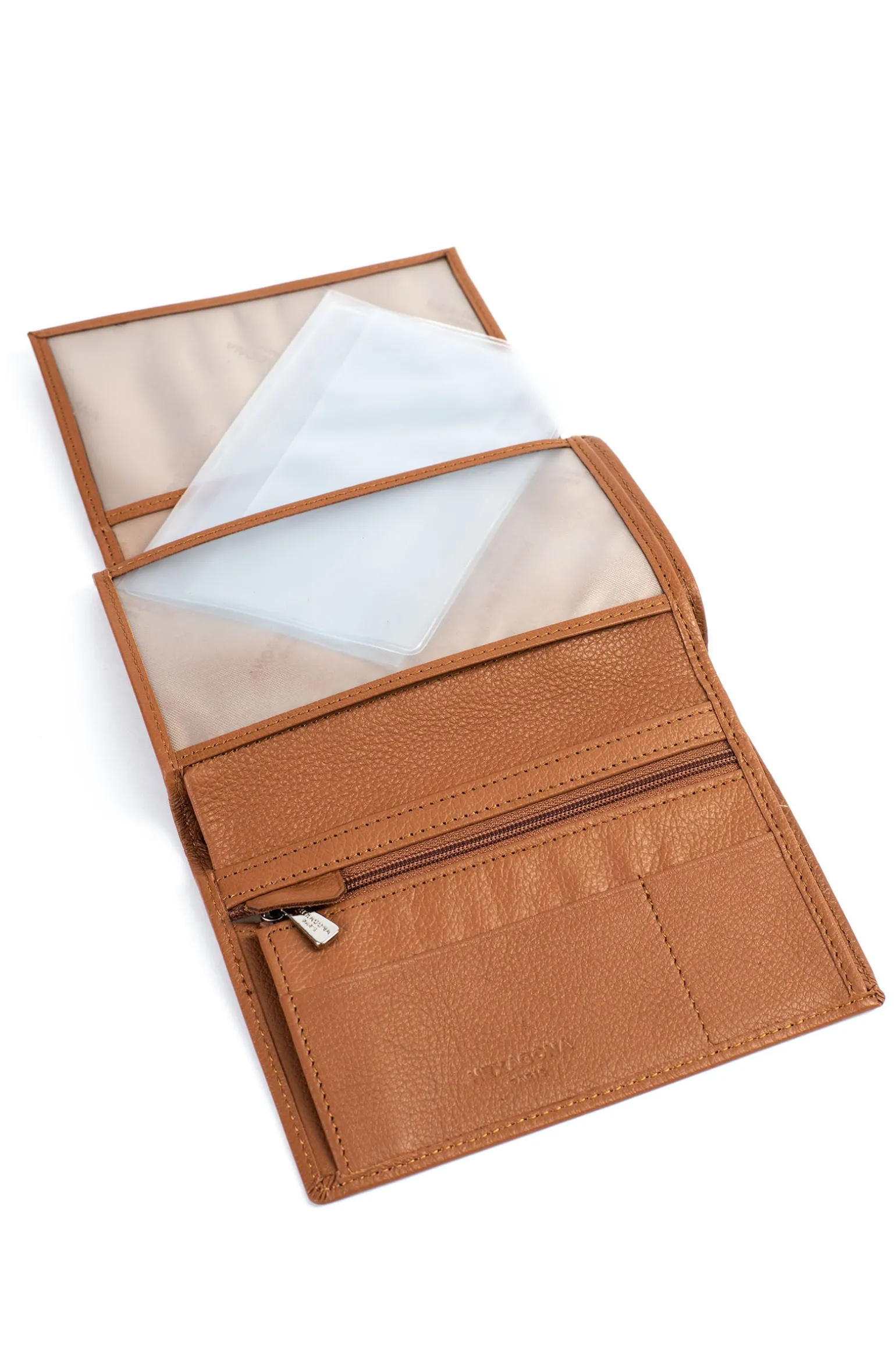 Portefeuille européen - 2 volets - Cuir
