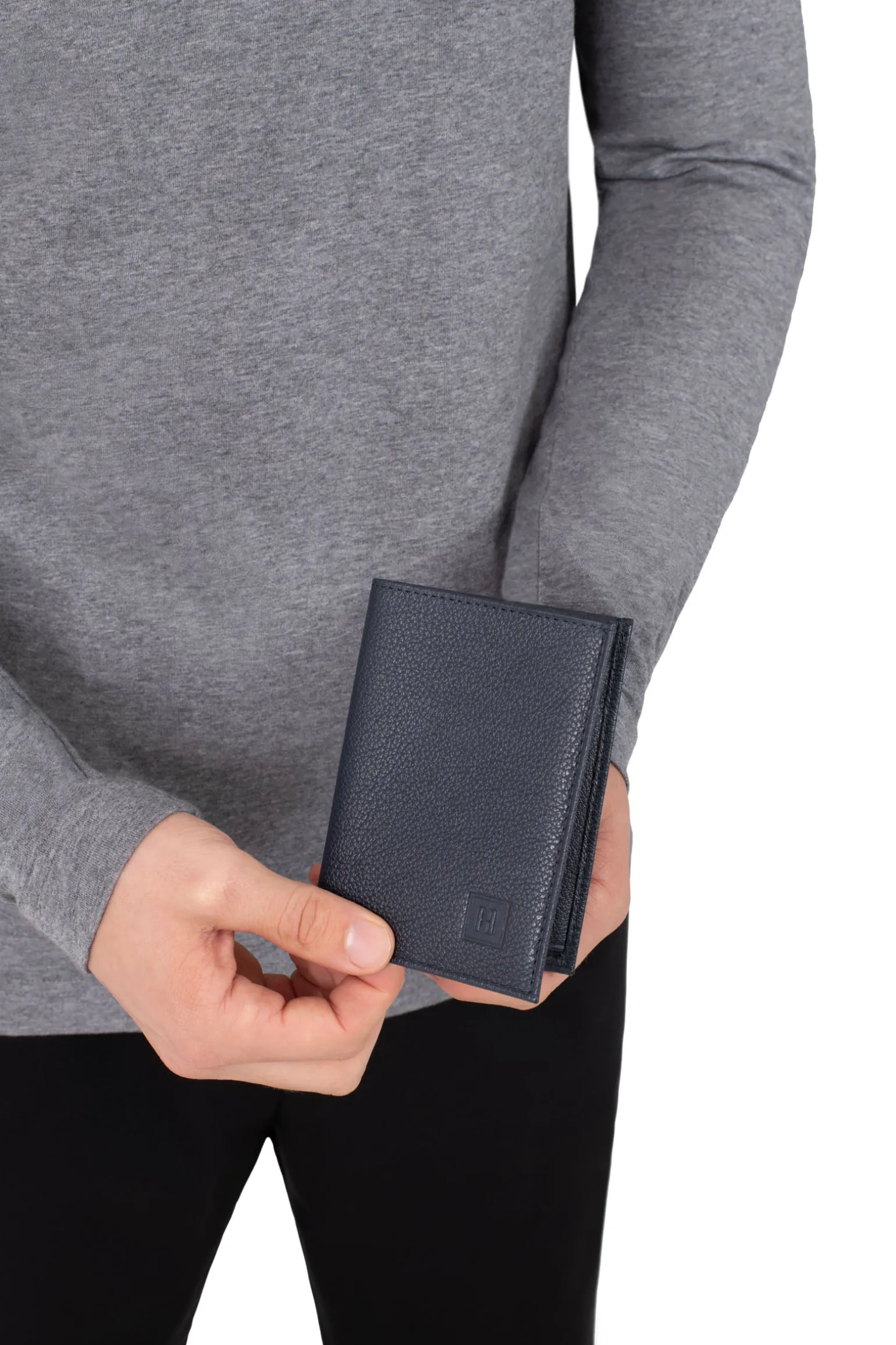 Portefeuille européen - 1 volet - Cuir