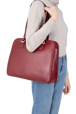 Sac porté épaule 2 anses - Tablette & A4 - Cuir