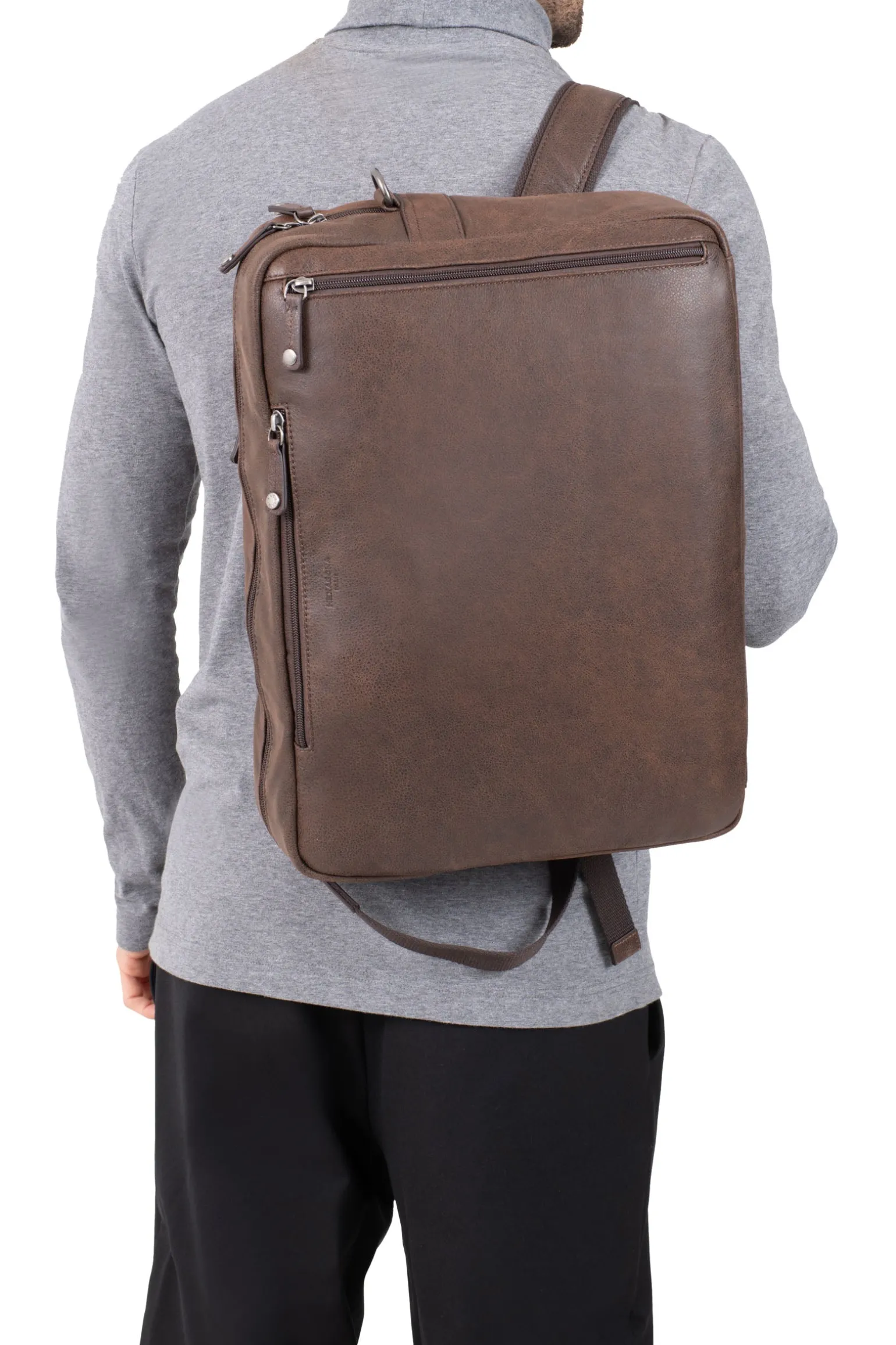 Sac transformable - 15" & A4 - Cuir