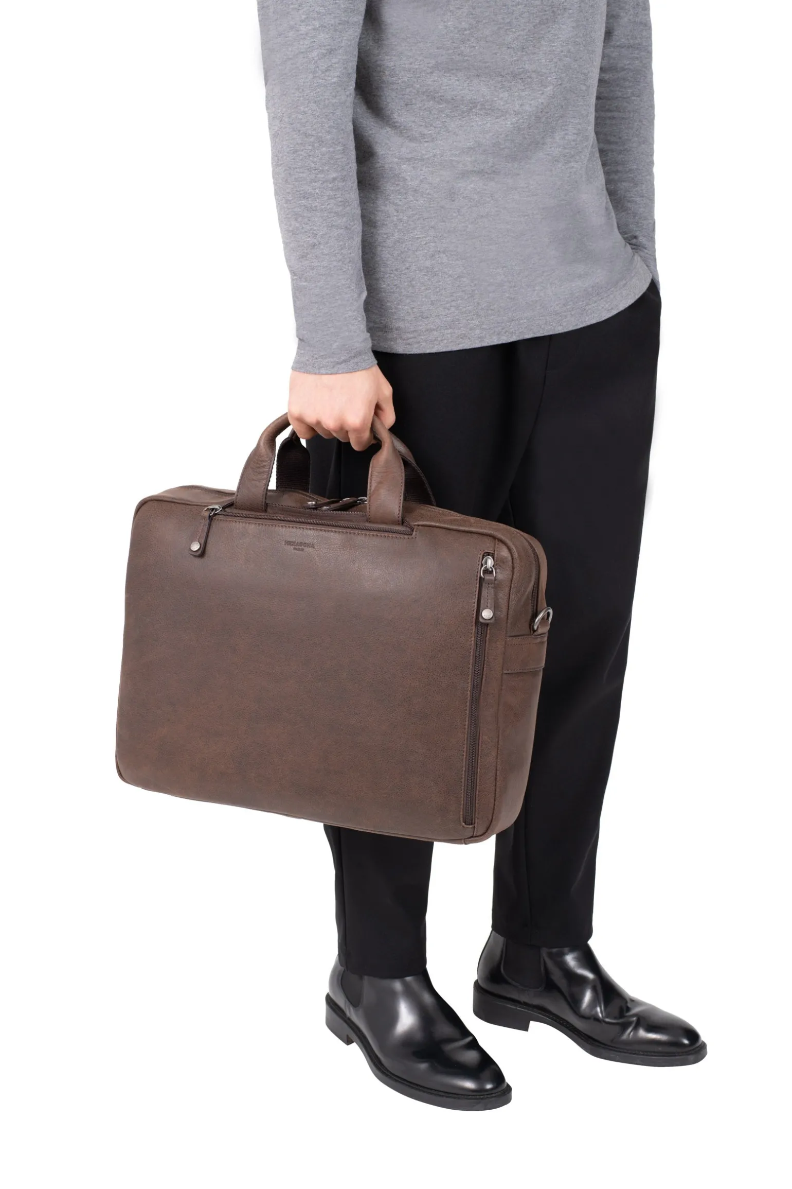 Sac transformable - 15" & A4 - Cuir
